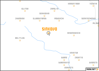 map of Sinʼkovo