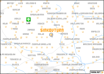 map of Šinkov Turn