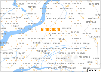 map of Sinmong-ni