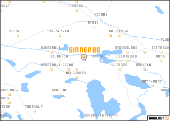 map of Sinnerbo