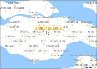 map of Sinoutskerke