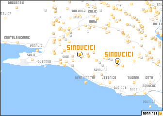 map of Sinovčići