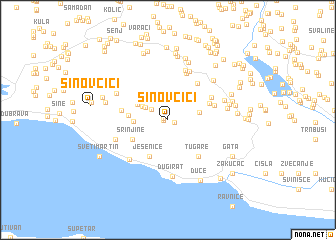 map of Sinovčići