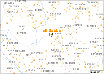 map of Sinožece