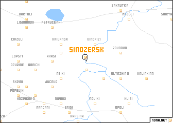 map of Sinozersk