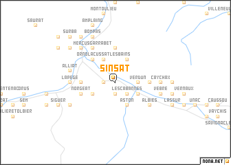 map of Sinsat