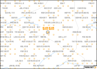 map of Sinsin