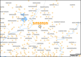 map of Sinsŏng-ni