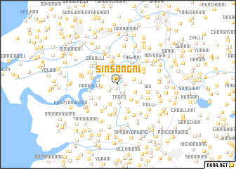 map of Sinsŏng-ni