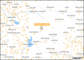 map of Sinsŏng-ni