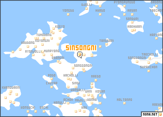 map of Sinsŏng-ni