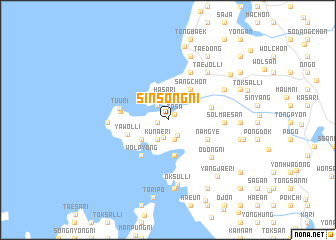 map of Sinsŏng-ni