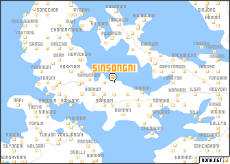 map of Sinsŏng-ni