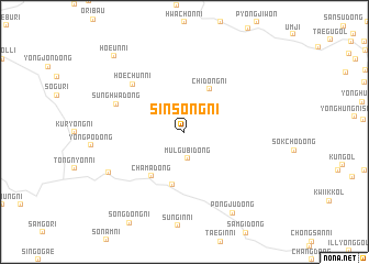 map of Sinsŏng-ni