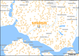 map of Sinsŏng-ni