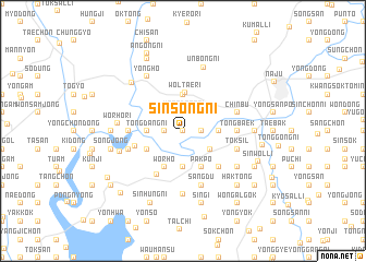 map of Sinsŏng-ni