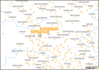 map of Sinsŏng-ni