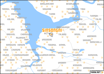 map of Sinsŏng-ni