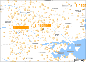 map of Sinsŏng-ni