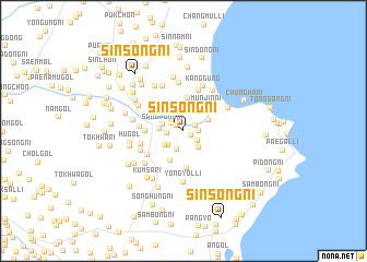 map of Sinsŏng-ni