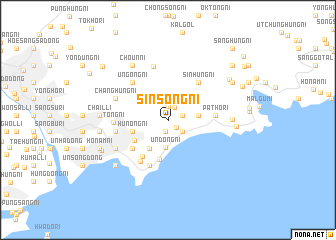 map of Sinsŏng-ni