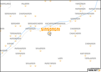 map of Sinsŏng-ni