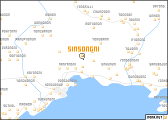 map of Sinsŏng-ni