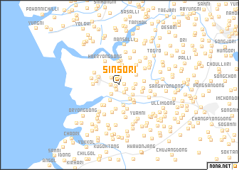 map of Sinsŏ-ri