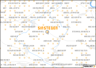 map of Sinsteden