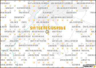 map of Sint-Genesius-Rode