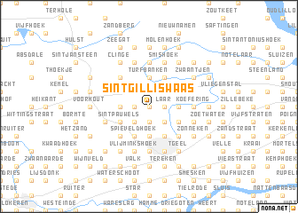 map of Sint-Gillis-Waas