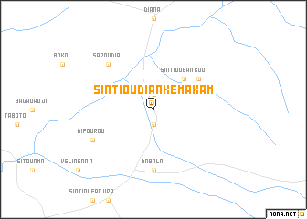 map of Sintiou Dianké Makam
