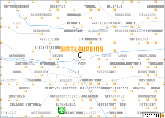 map of Sint-Laureins