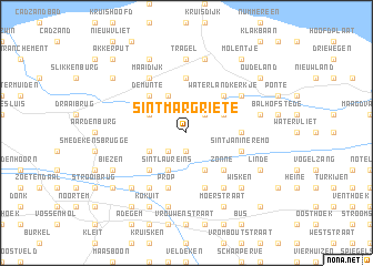 map of Sint-Margriete