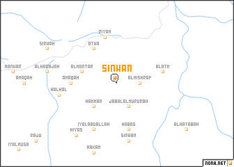 map of Şinwān