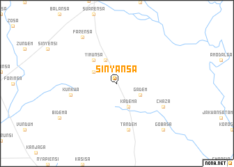 map of Sinyansa