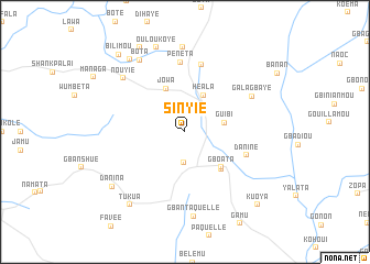 map of Sinyie