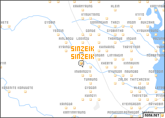 map of Sinzeik