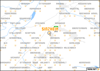 map of Sinzheim