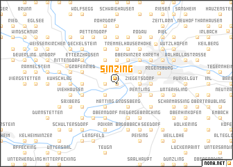 map of Sinzing