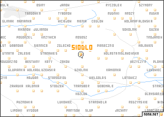 map of Siodło