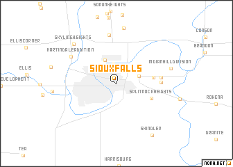 map of Sioux Falls