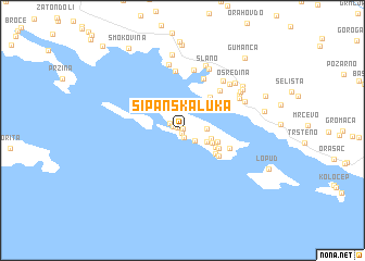 map of Šipanska Luka