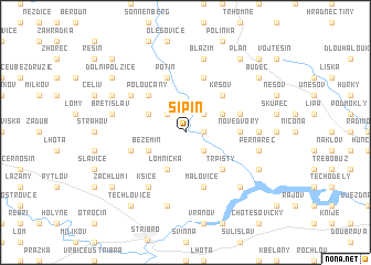 map of Šipín