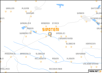 map of Şipoteni