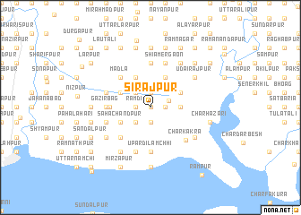 map of Sirājpur