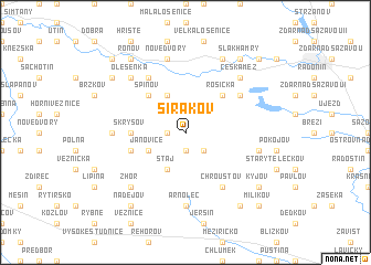 map of Sirákov