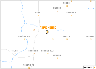 map of Siramana