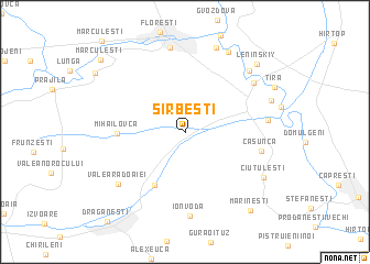 map of Sîrbeşti