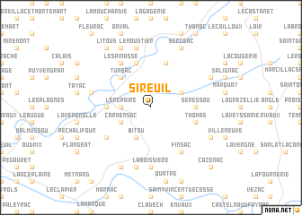 map of Sireuil